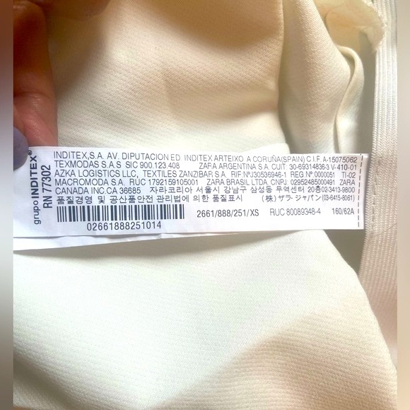 ZARA FLARED HIGH WAISTED PANTS  WHITE SIZE- XS NWOT - Picture 8 of 12